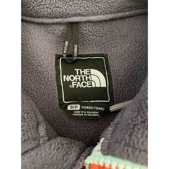 The North Face Women’s Denali Greystone Blue & Miami Orange Jacket Small - Picture 6 of 9